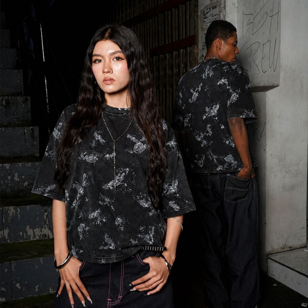 SPLATTER WASH OVERSIZED T-SHIRT