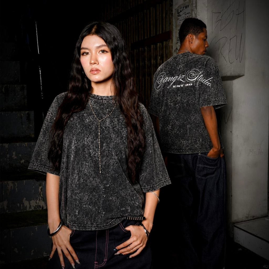 STONE WASHED OVERSIZED TSHIRT