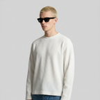 White oversized waffle t-shirt