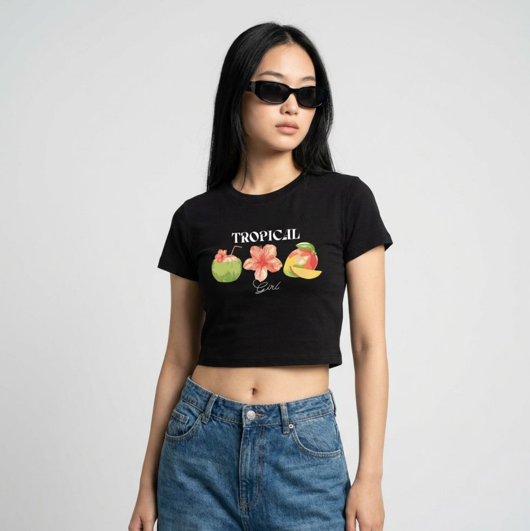 tropical baby tee