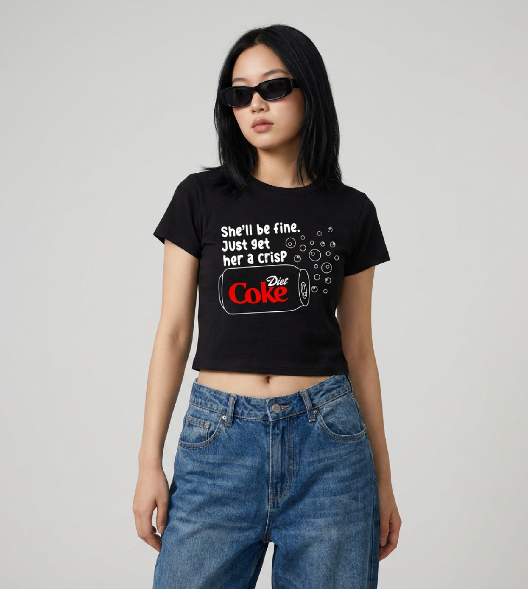 coke addict baby tee