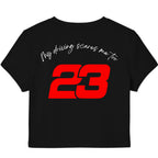 Black Baby Tee Back Design