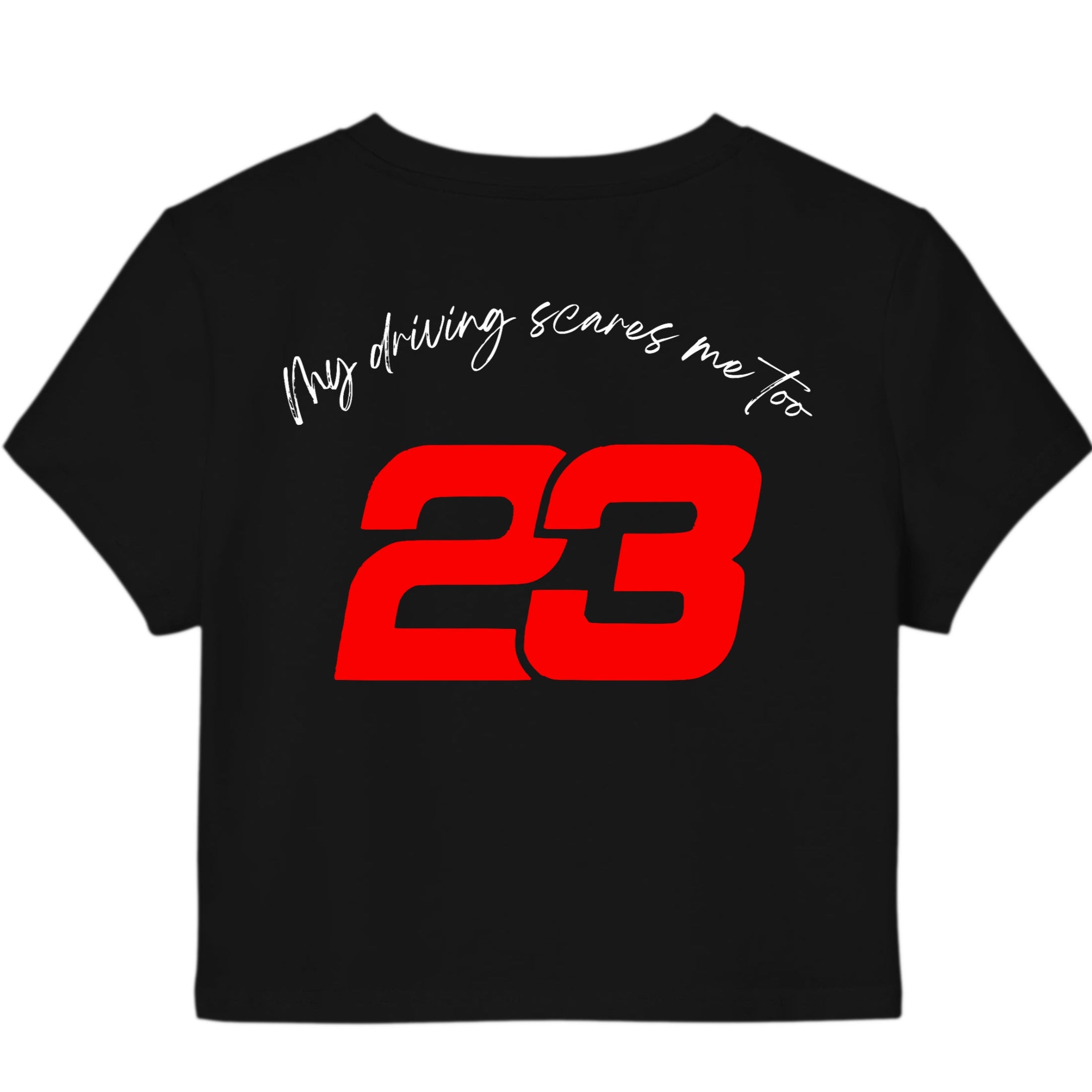 Black Baby Tee Back Design
