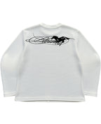 Off-white waffle knit oversized full-sleeve Back Design