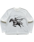Off-white waffle knit oversized full-sleeve Front Design
