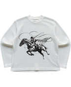 Off-white waffle knit oversized full-sleeve Front Design