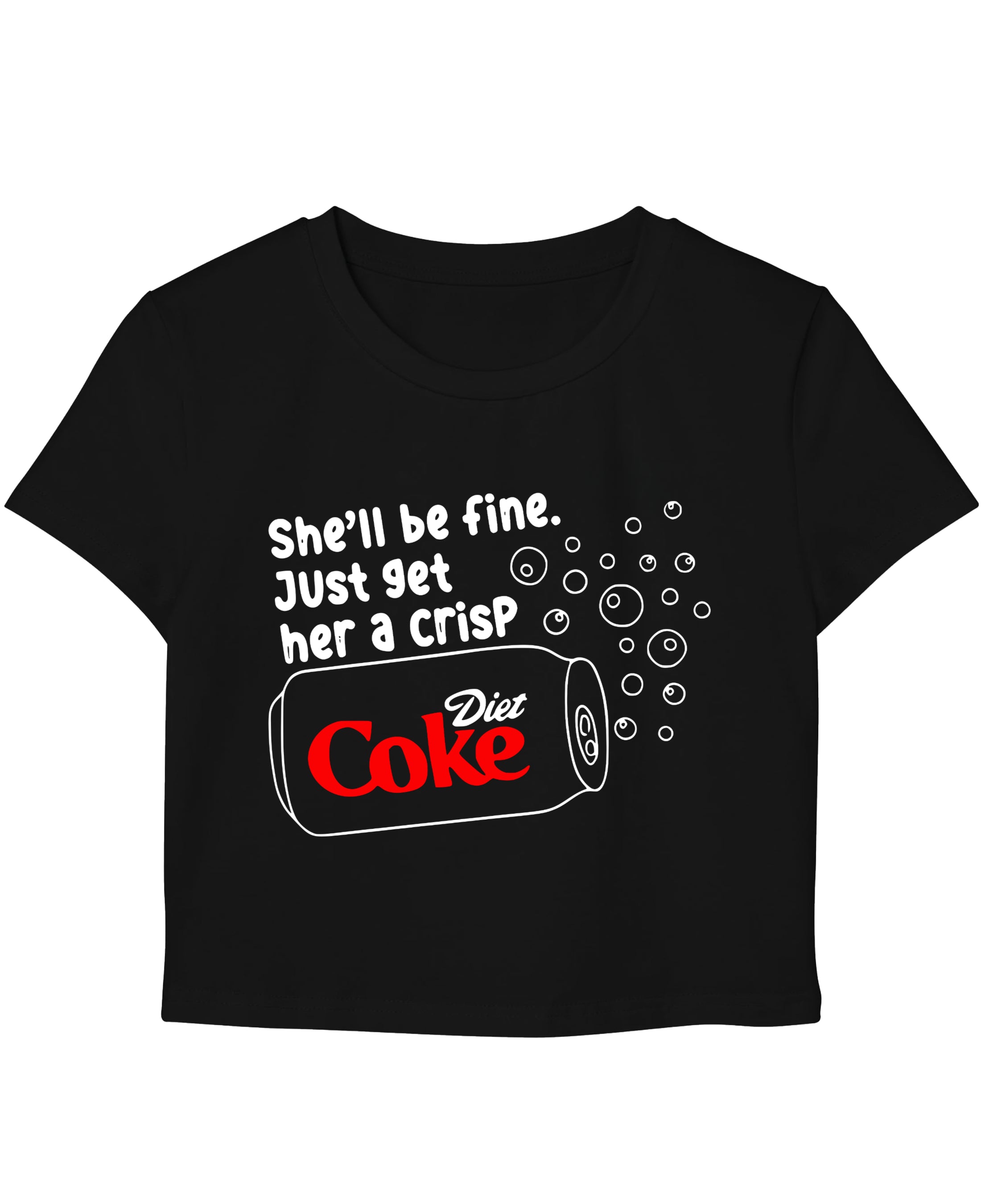 Black Baby Tee Front Design